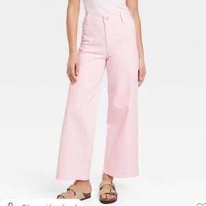 High Rise Sailor Wide Leg Crop Pant Jean